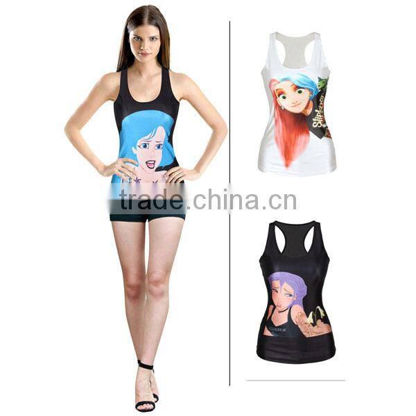 New Arrival Customized Women Tight Print Tank Top