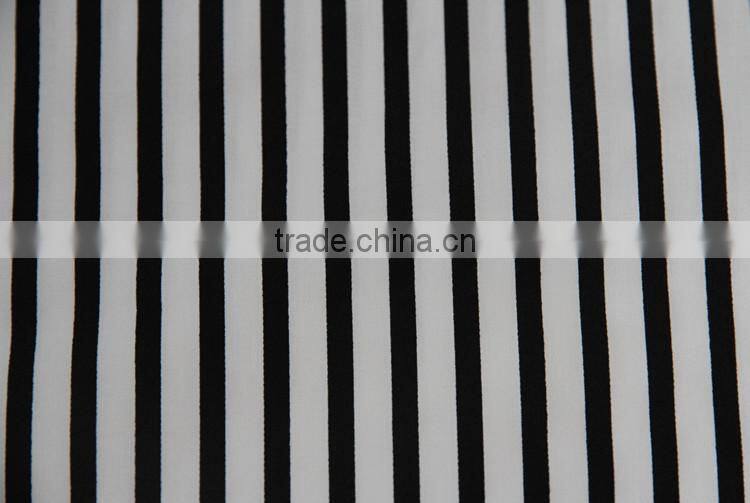 Sale high quality woven stripe satin finished fabric