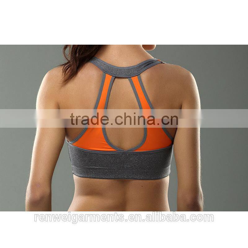 nylon/spandex dry fit womens gym wear, sport wear, fitness wear ladies sexy yoga bra