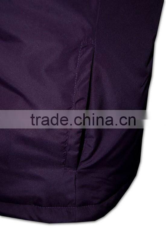 China manufactory high quality stiff neck fitted sleeveless nylon puffy vest