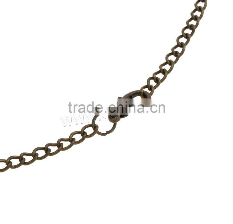 Gemstone picture necklace Zinc Alloy brass chain natural gemstone necklace