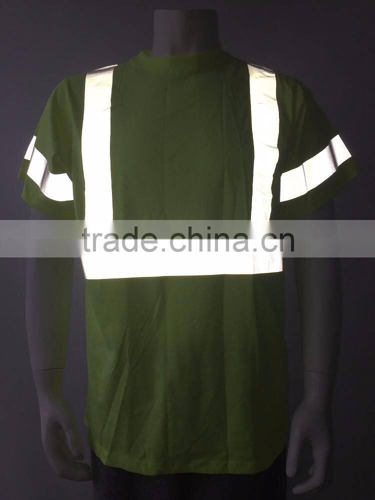 High visibility Lime short sleeve CSA Z96 reflective T-shirt