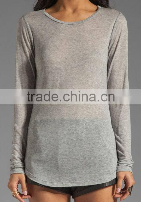 Long Sleeve Grey Tee Shirt
