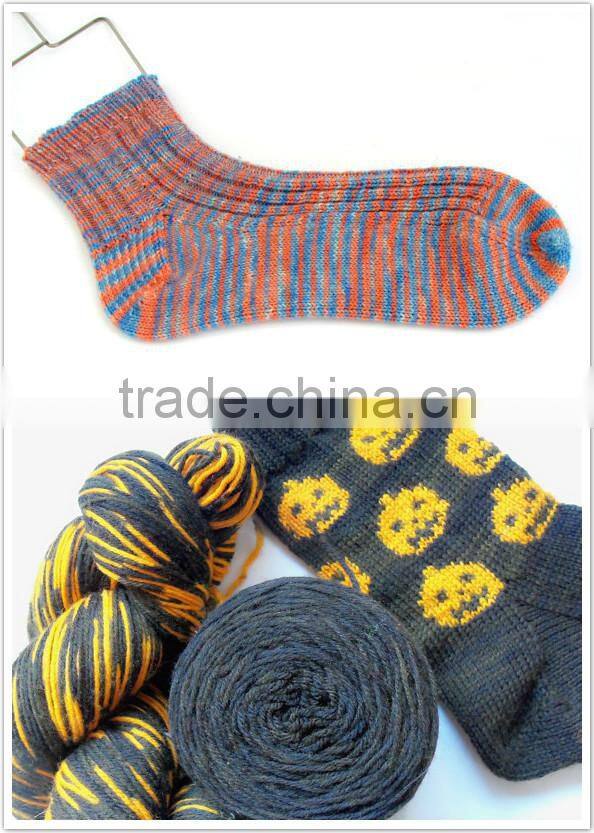 Space dye wool nylon blend yarn fancy yarn for knitting scarf