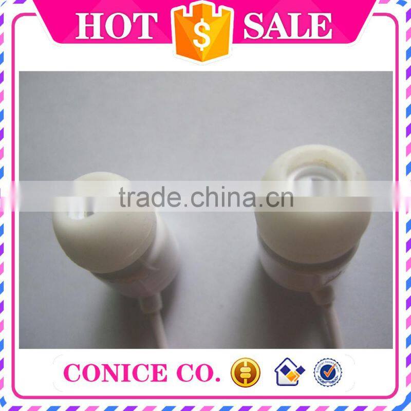 hot sale promotion white earphone of high quality sound for cellphone with mic
