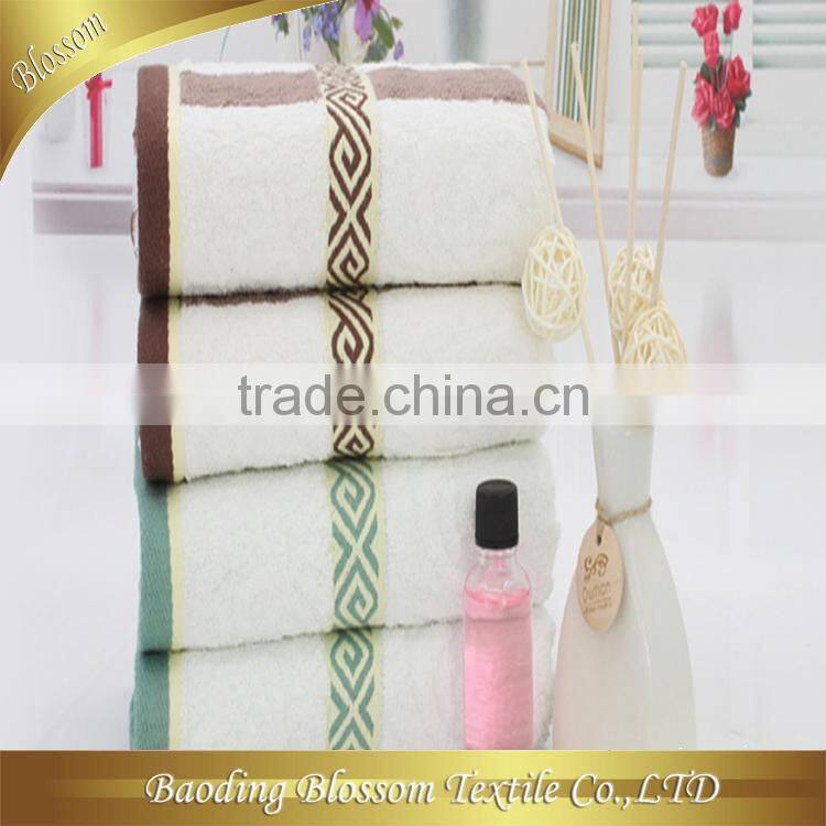 home textile made in china jacquard yarn dyed bamboo towel face 40*60cm