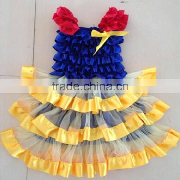 Wholesale top quality leopard christening rustic baby girls lace petti dress M5061813