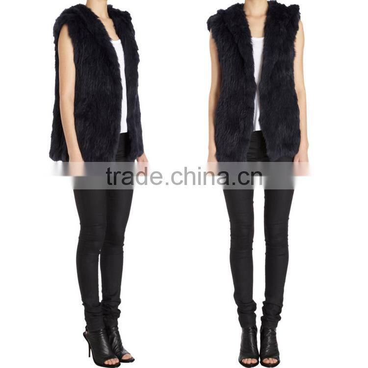 YR253 Lots of Color Rabbit Fur Gilet/Fashion Women Fur Waistcoat Vest
