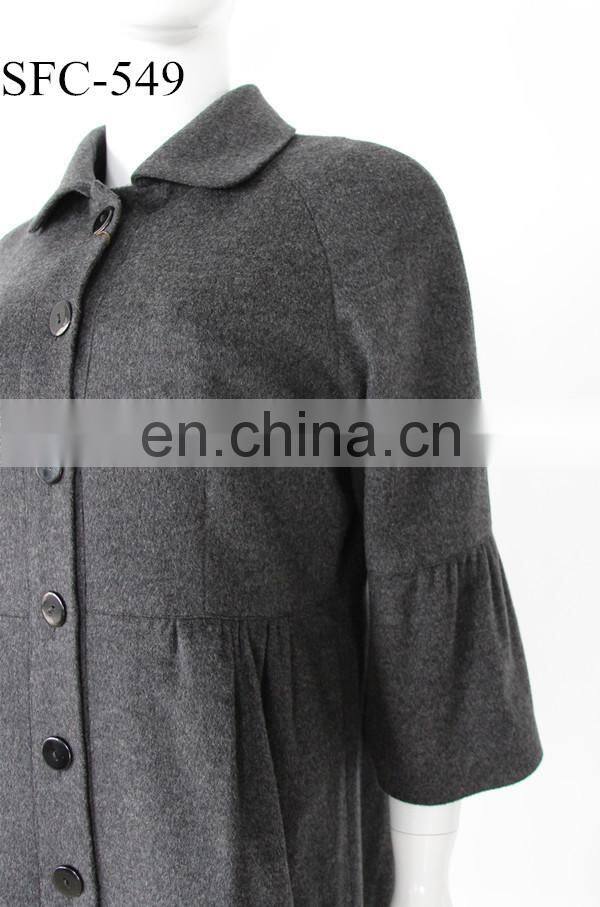 2015-2016AW Anti-pilling 100% pure ladies' cashmere long coat