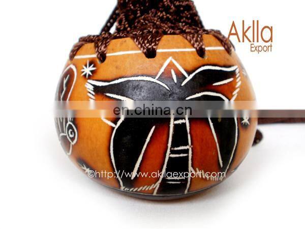 Handmade Carved Gourd little handbag, purses