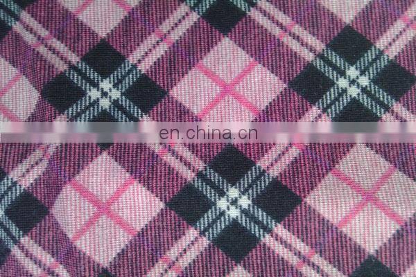 shaoxing made in china polyester check pattern different types of fabric prints for garment