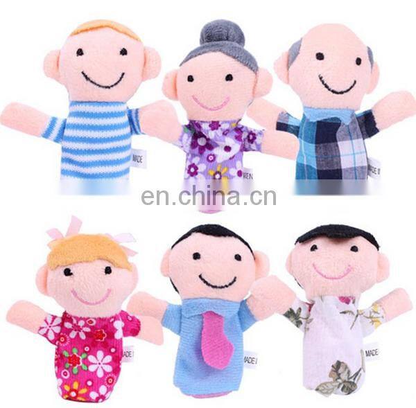 Educational baby toy doll finger puppet fashion cheap custom soft plush finger puppet and story