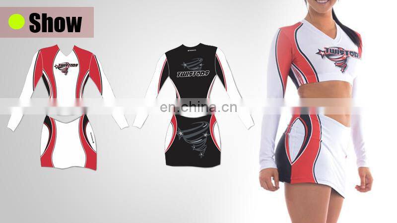 Comfortable fabrics wholesale cheerleading uniforms custom cheerleading uniforms