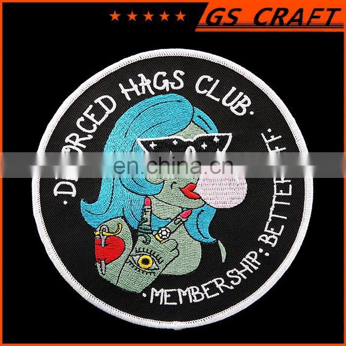 Custom made color and size embroidery patch