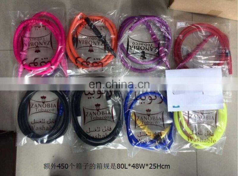 Black Hookah Smoke Hose Pipe Flexible Silicone Rubber Tubing Food Grade Shisha Tube