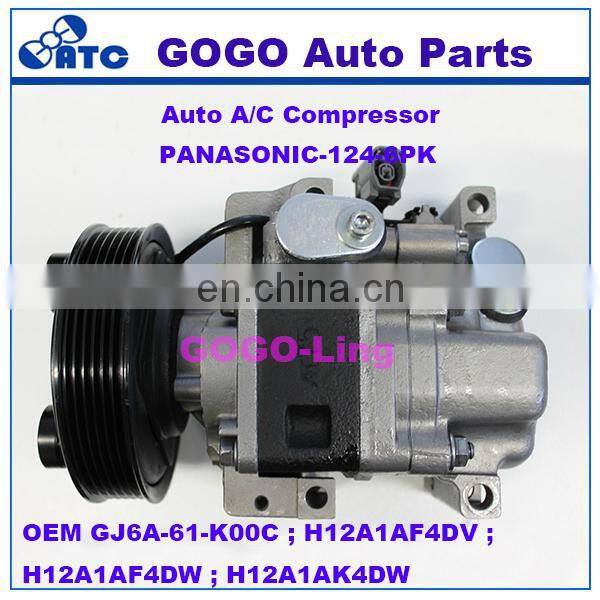 GOGO PANASONIC Auto A/C Compressor for MAZDA 3 6 OEM GJ6A-61-K00C ; H12A1AF4DV ; H12A1AF4DW ; H12A1AK4DW