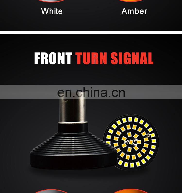 Waterproof 2 inch rear tail light 800lm front white and amber 1157 LED bullet style turn signal for motorcycle harley davidson