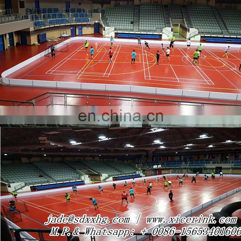 floorball rink of the area 40x20m mobile floorball rink board