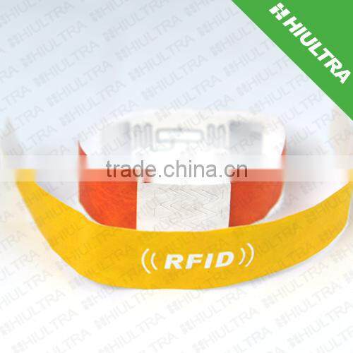 UHF Disposable TYVEK rfid bracelet tag One-time TYVEK RFID Bracelet tags tracking