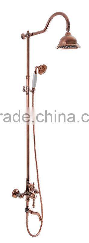 Luxury Style Wall Mounted Rose Golden Bathroom Telephone Shower Set