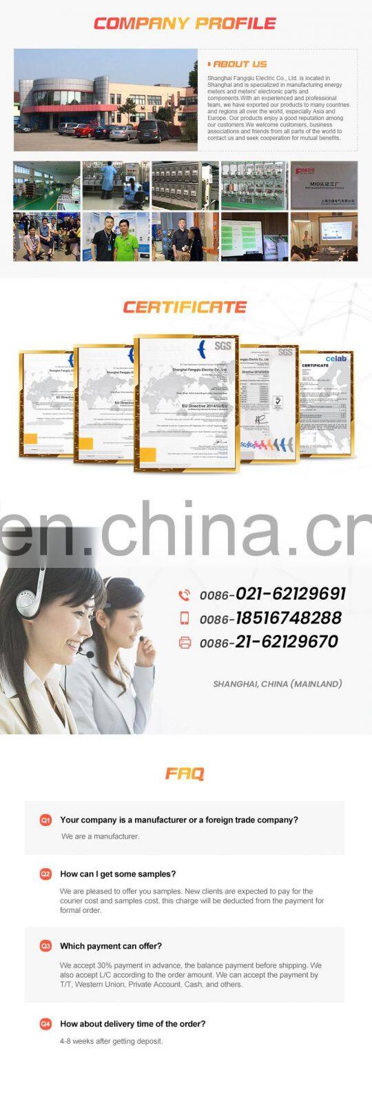 EM418 230V 10(100)A electronic digital single phase kwh meter