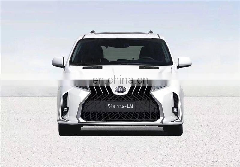 Runde Top Quality Body Kit For 11-20 Toyota Sienna Upgrade LM Style Front Bumper Rear Bumper Engine Hood