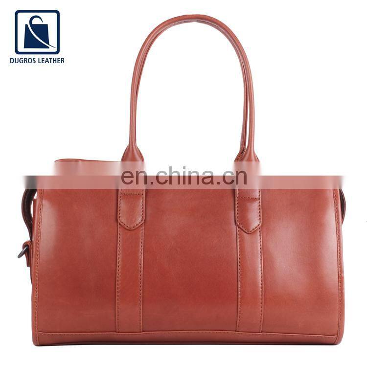 Zipper Closure Type Eye Catching Pattern Stylish Fashion Women Genuine Leather Handbag