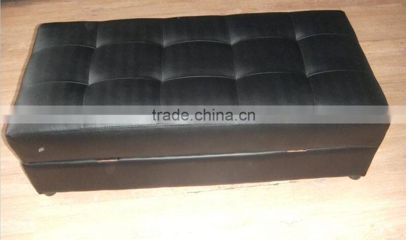 Soho Modern Contemporary Leather Sofa Stool & Ottoman With Storage