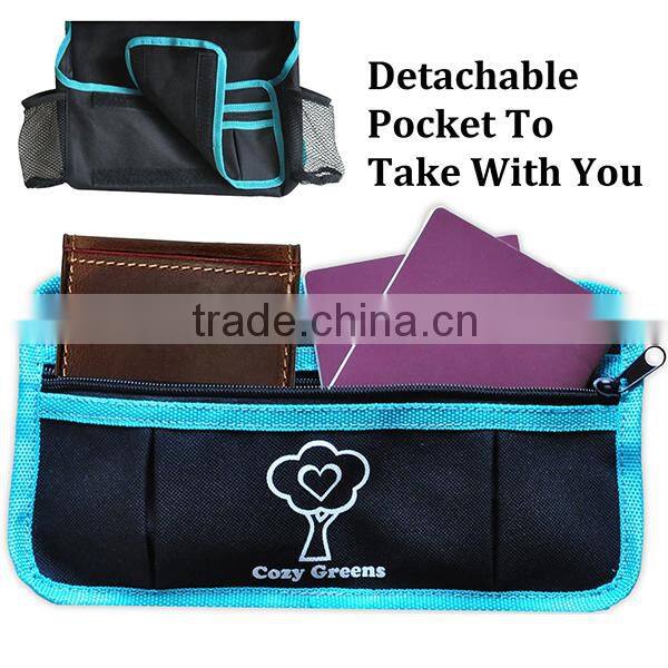 Durable Polyester Car Back Seat Organizer Deluxe Car Organizer With Custom Logo
