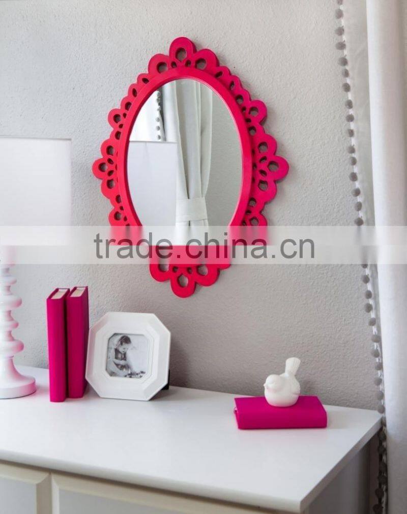 Oval Wall Mirror - Highly Decorative Wall Accessories - Use it for Bedroom and Bathroom Wall, or as a Princess Mirror for Girl's
