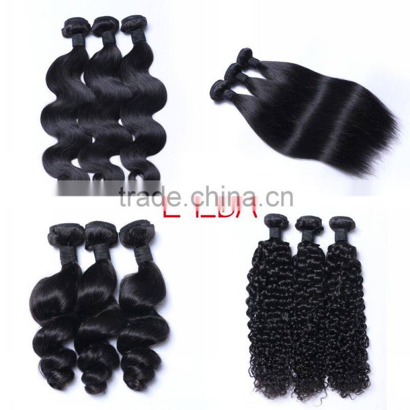 In stock fast shipping grade 7a brazilian human hair weave 18 20 22 inch long