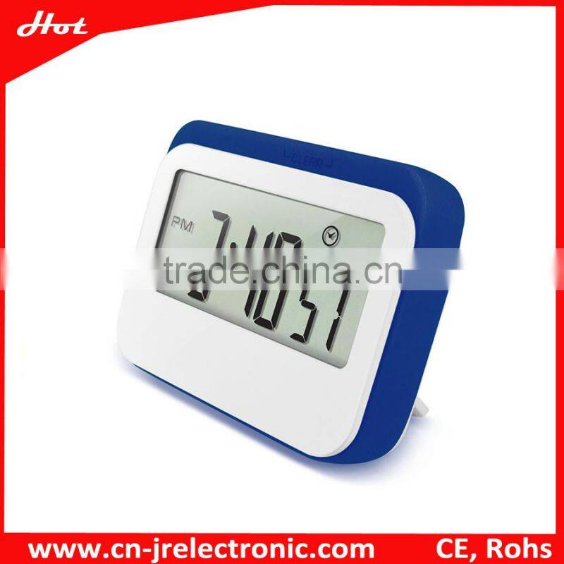 Lowest Price High Quality silicon band 4 colors selectable LCD Alarm Digital Desk Clock count down/count up clock