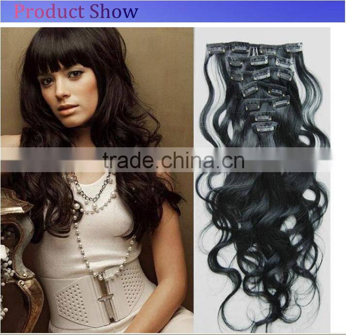 8"-30"hot sell fashionable afro curly clip in extensions
