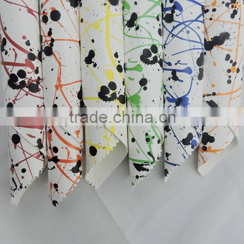 54" 0.8mm Thickness emboss the printing synthetic leather fabric