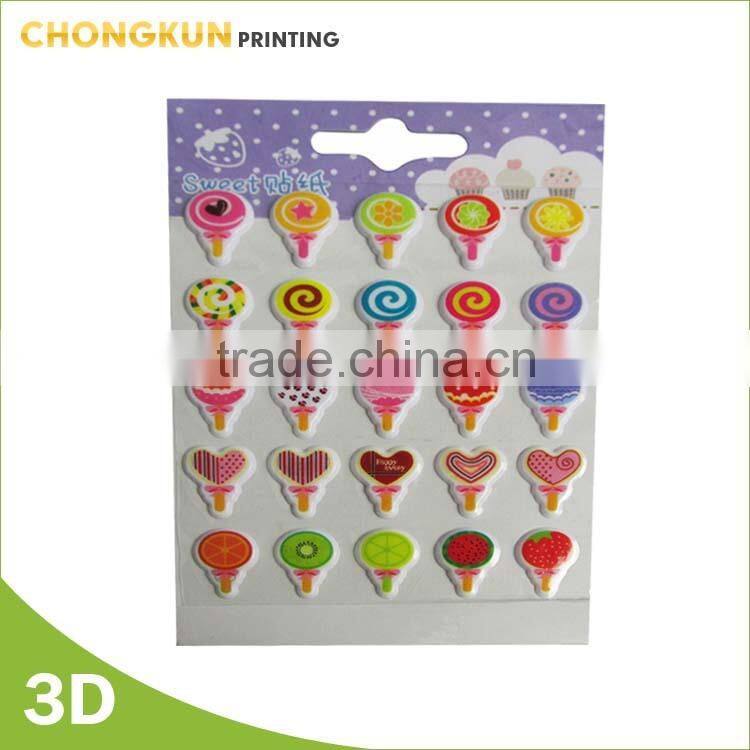 Profession custom puffy self adhesive sticker.3d puffy sticker