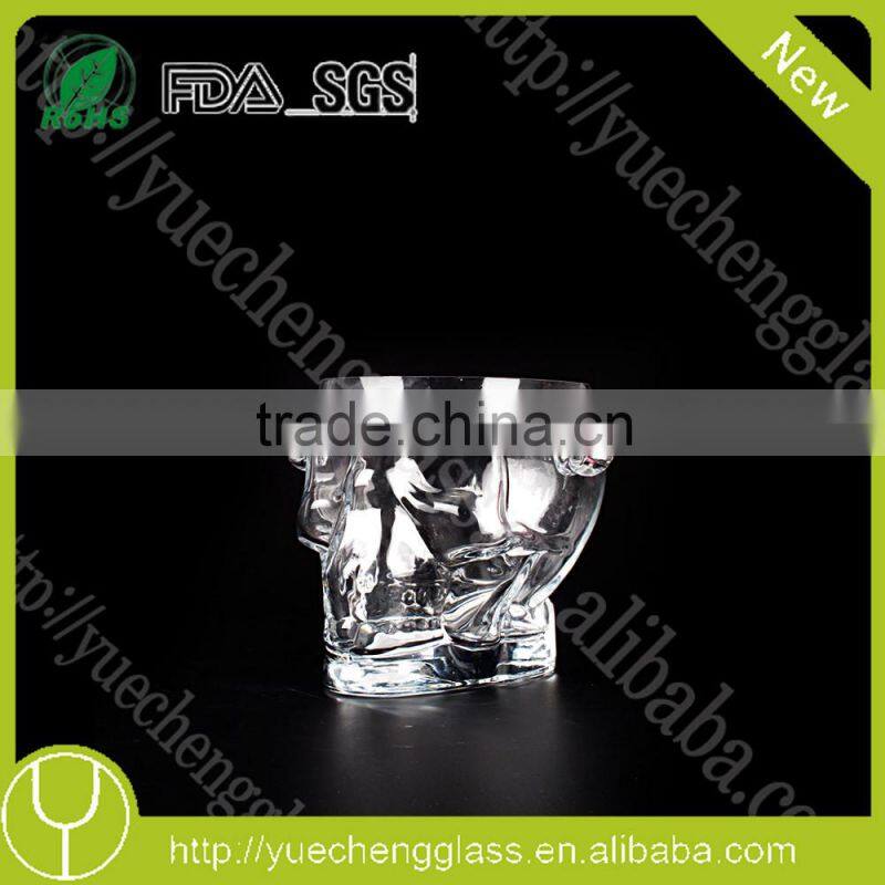 skull head custom clear glass ice bucketskull head custom clear glass ice bucket
