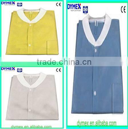 Anti Bacterial White Medical Lab Coat for Hospital