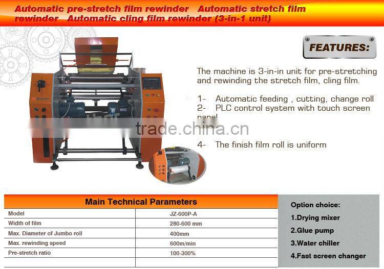 new style stretch film slitter rewinder