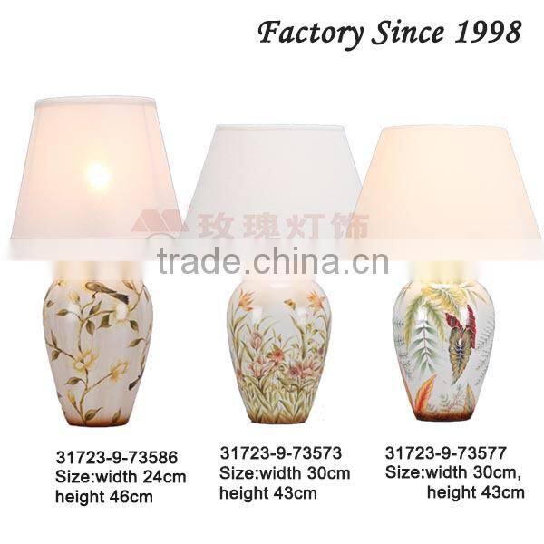 bedside lamps in ceramic and polyresin base