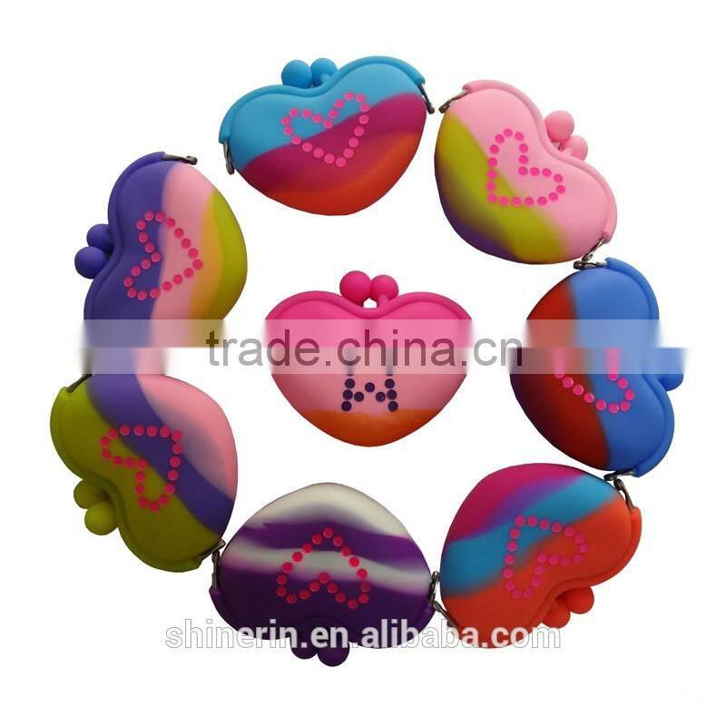 Creative Women Clutch Coin Purse Personalized Promotion Silicone Bag Candy Jelly Change Wallets