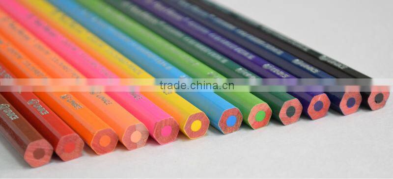 7" Hexagonal Wooden Colored Pencil, Long Wood Drawing Coloring Pencil