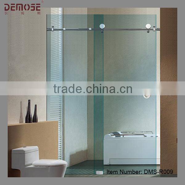 frameless glass sliding shower screen hinges for bathroom