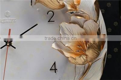 Romantic 3D Flower hanging decoration decorative art wall clock picture/