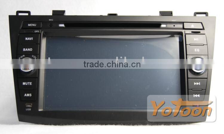 Car DVD GPS Player for Mazda 3, 7 inch PIP/12 languages USB/SD/BT/IPOD/AV-in/AUX/ back view/car logo/wallpaper