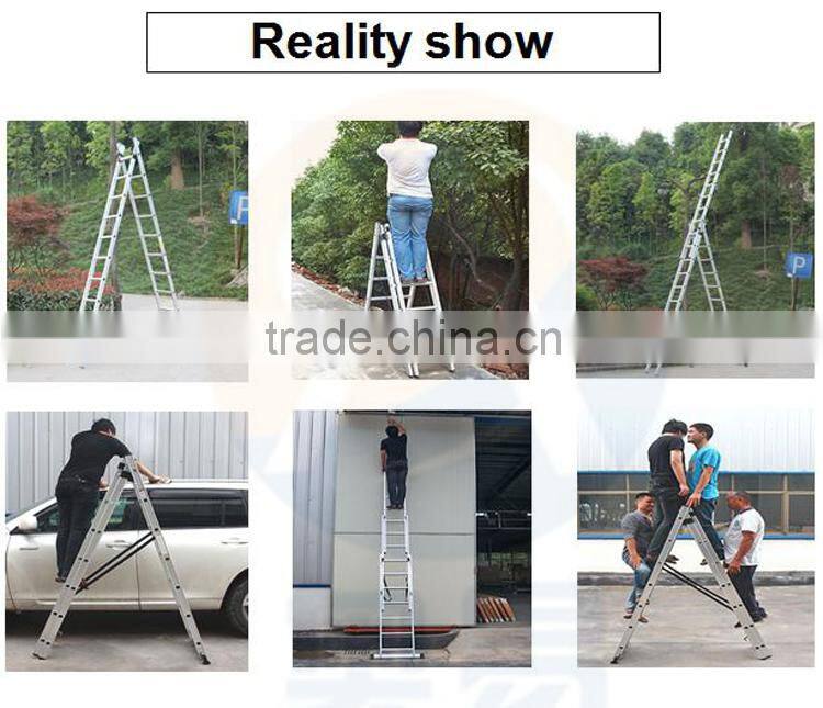 YK EN131 sell fast aluminum lightweight folding fiberglass double sided step ladder