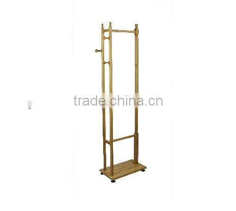 Rural Style Bamboo Stand Clothes Hanger Rack