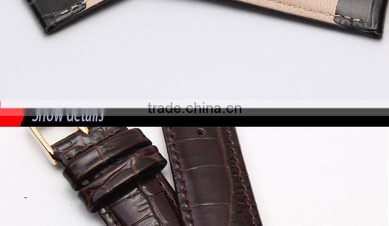 2015 new style imported calfskin leather Watch Bracelet Black Brown 20mm wholesale 3PCS