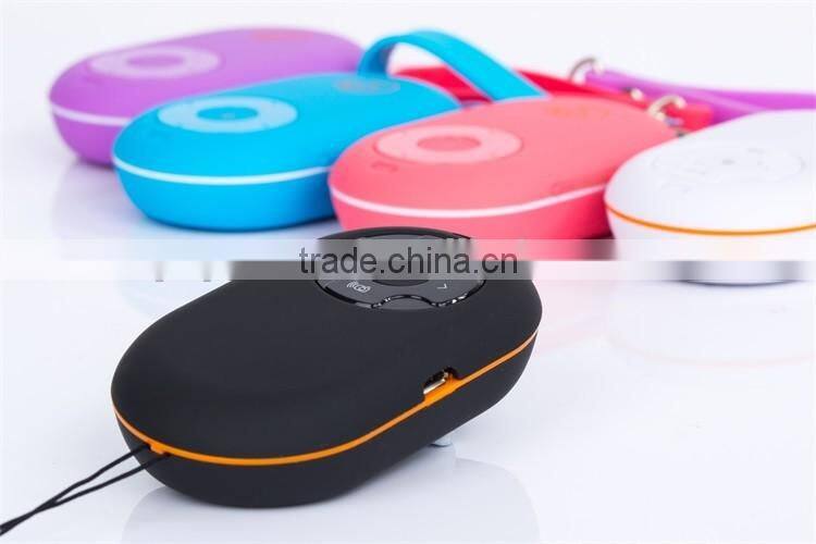 Outdoor Sport TF card FM Selfie Shutter Bluetooth Speaker with Lanyard