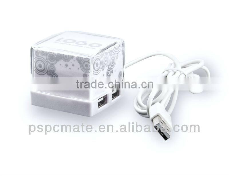 sugar usb hub coloful cube usb hub with led lighting up