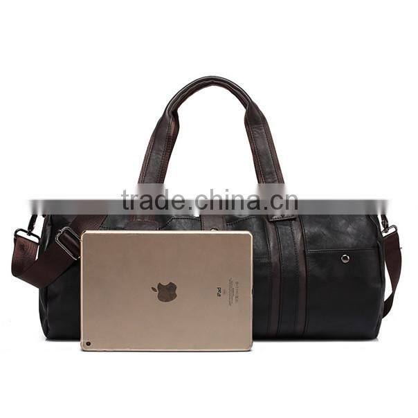 Manufacture Qualified men outdoor sport luggage pu travel duffel bag